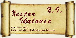 Nestor Ikalović vizit kartica